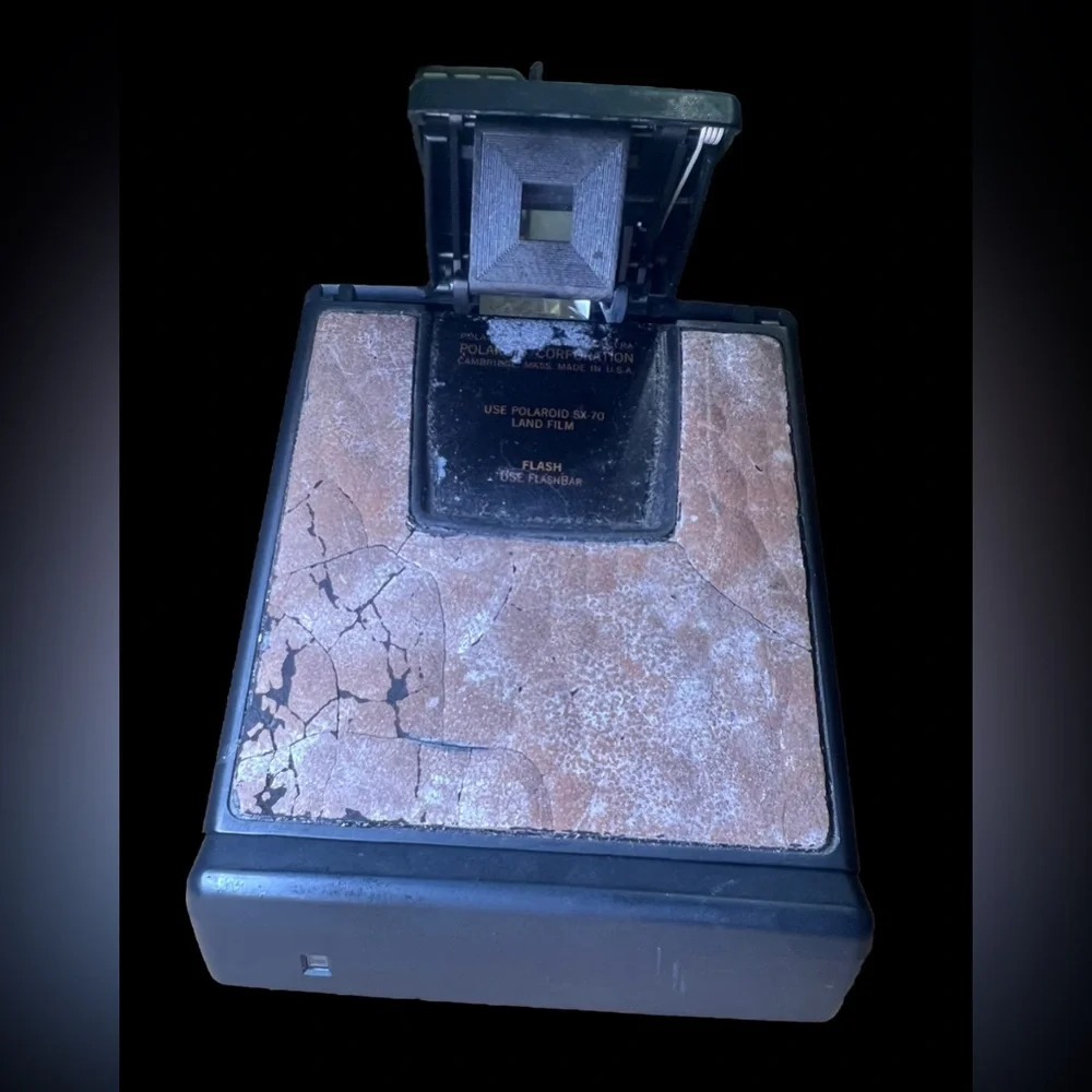 Vintage Polaroid Sx-70 Land Camera Model 3 Leather Folding Instant Untested